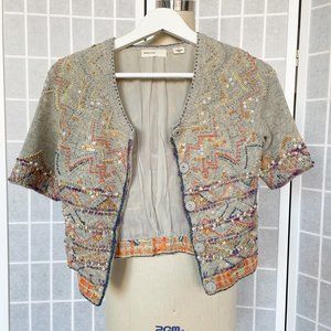 Anthropologie Sleeping on Snow cropped cardigan